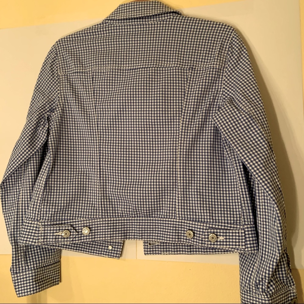 Talbots White & Blue Checkered Jacket! - Picture 5 of 8